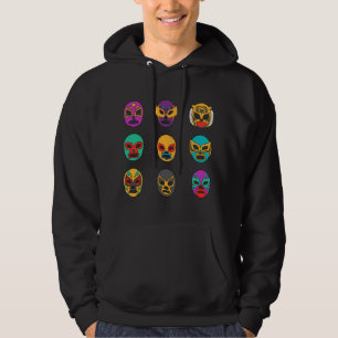 Legendariska Masker - Retro Lucha Libre Hoodie