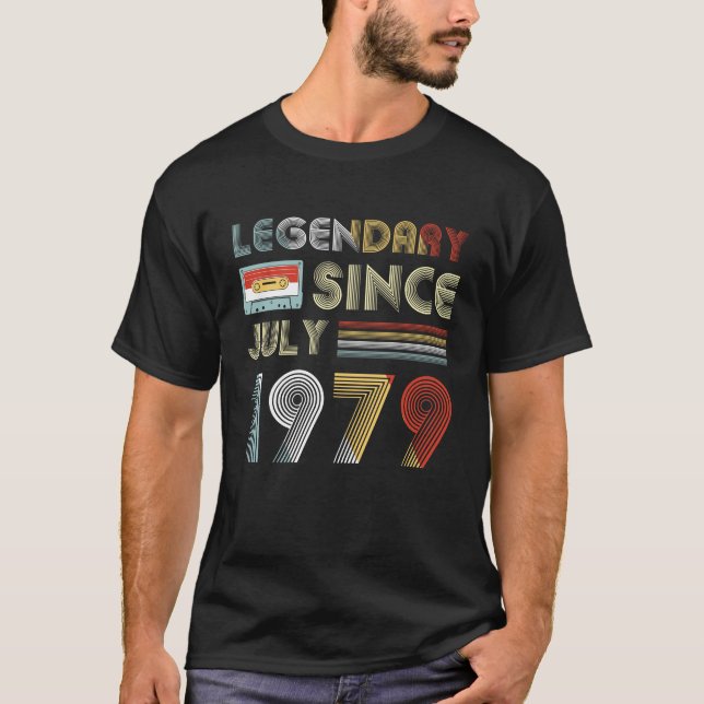 Legendariskt efter Juli 1979 den 40th födelsedagen T Shirt (Framsida)