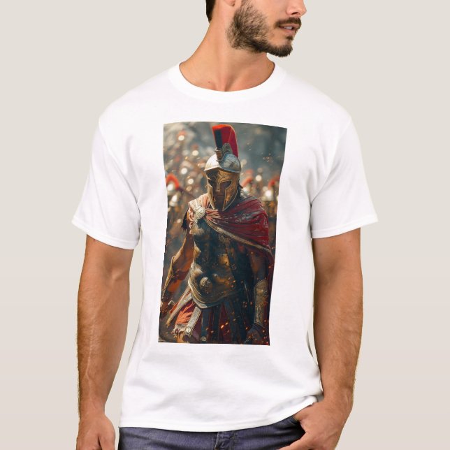 Legendary 300 Spartan Warriors Fighting Persian T T Shirt (Framsida)