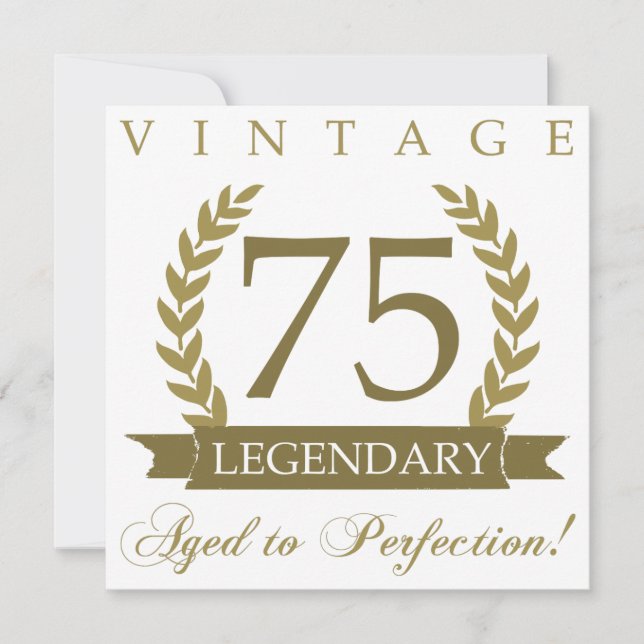 Legendary 75:e Birthday Kort (Framsida)