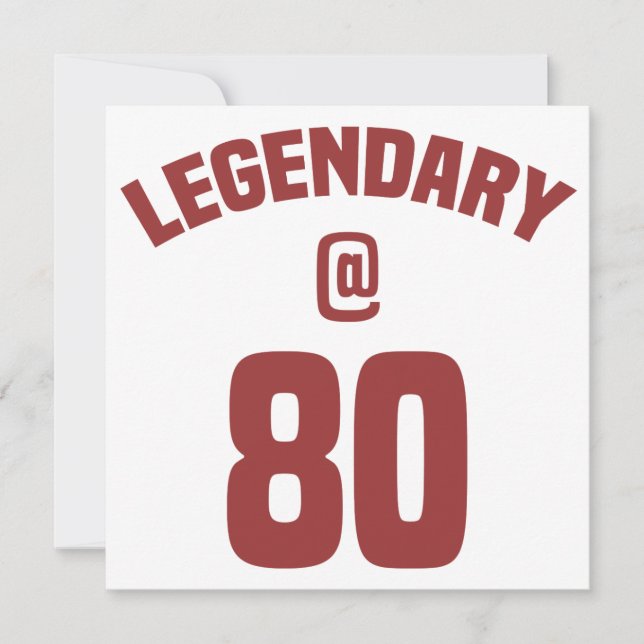 Legendary 80 Birthday Kort (Framsida)