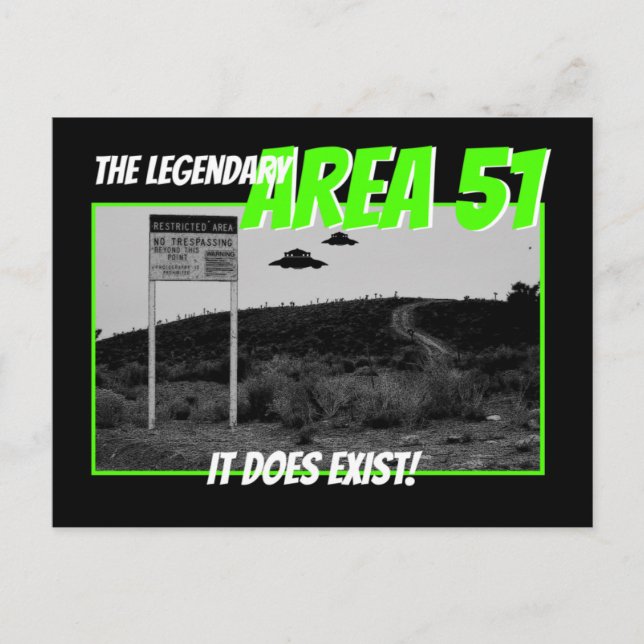 Legendary Area 51 vycard Vykort (Framsida)