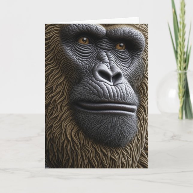 Legendary Birthday | Bigfoot Ape Kort (Framsida)