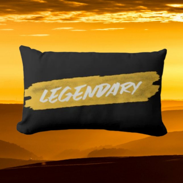Legendary Brush Stroke Throw Pillow – Bold Lumbarkudde (Skapare uppladdad)