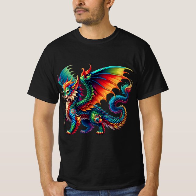 Legendary Cat Dragon - Legendary Animal Cat Dragon T Shirt (Framsida)