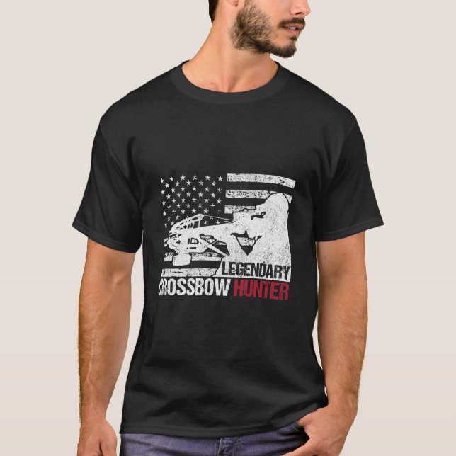 Legendary Crossbow Hunter Hunting T Shirt (Framsida)