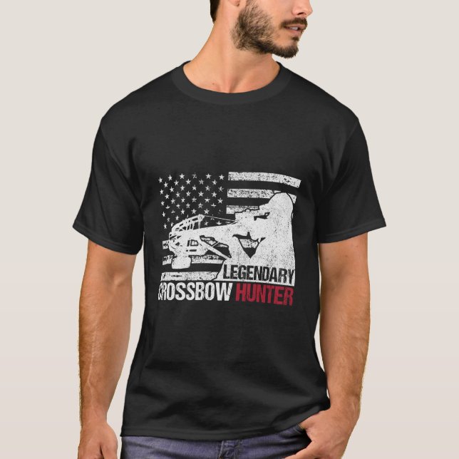 Legendary Crossbow Hunter Hunting T Shirt (Framsida)