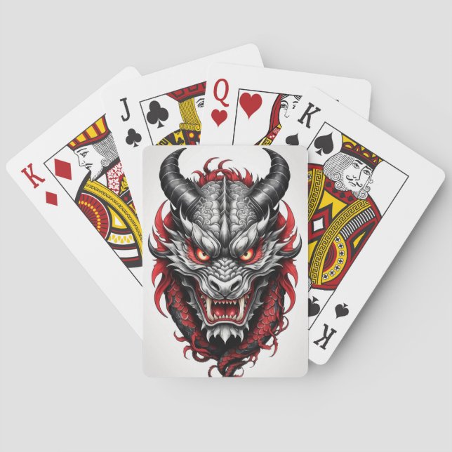 Legendary Dragon: Klassiska uppspelningskort Casinokort (Baksidan)