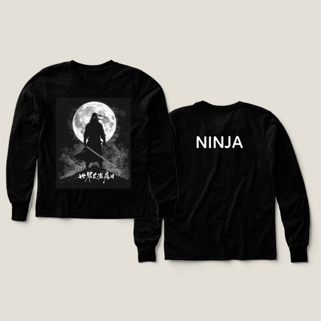 Legendary Dragon Ninja Art Shirt T (Design framsida och baksida)