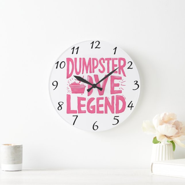 Legendary Dumpster Dive Enthusiast Stor Klocka (Hem)