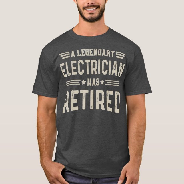 Legendary Electrician Pension T Shirt (Framsida)