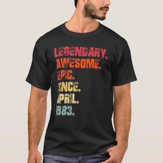 Legendary Fantastisk Epic sedan april 1983 Vintage T Shirt