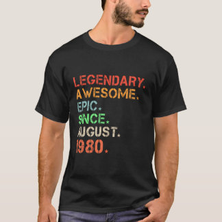 Legendary Fantastisk Epic sedan augusti 1980 Retro T Shirt
