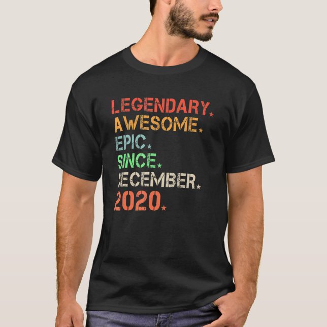 Legendary Fantastisk Epic sedan december 2020 Retr T Shirt (Framsida)