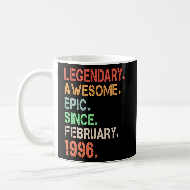Legendary Fantastisk Epic sedan februari 1996 Retr Kaffemugg (Vänster)