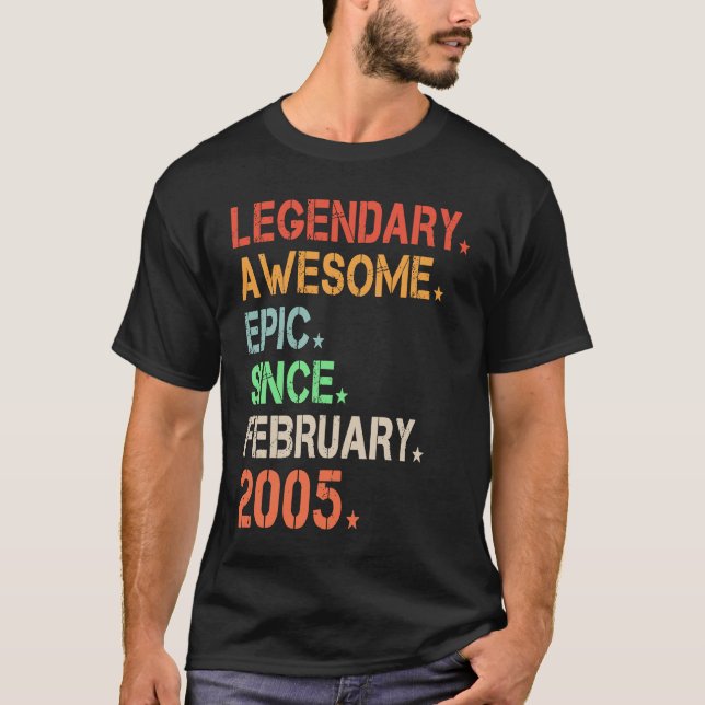 Legendary Fantastisk Epic sedan februari 2005 Retr T Shirt (Framsida)