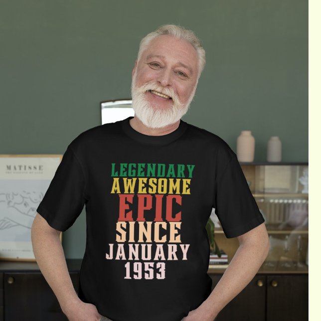 Legendary fantastisk epic sedan januari 1953 70:e t shirt (Skapare uppladdad)