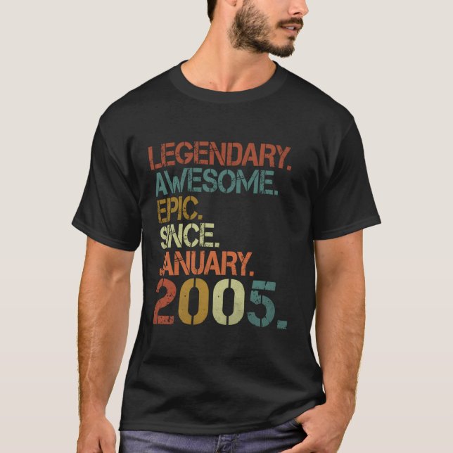 Legendary Fantastisk Epic sedan januari 2005 18:e T Shirt (Framsida)