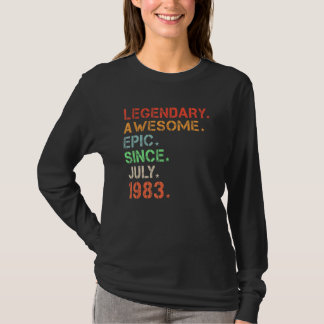 Legendary Fantastisk Epic sedan juli 1983 Retro Bi T Shirt