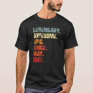 Legendary Fantastisk Epic sedan maj 1987 Vintage B T Shirt