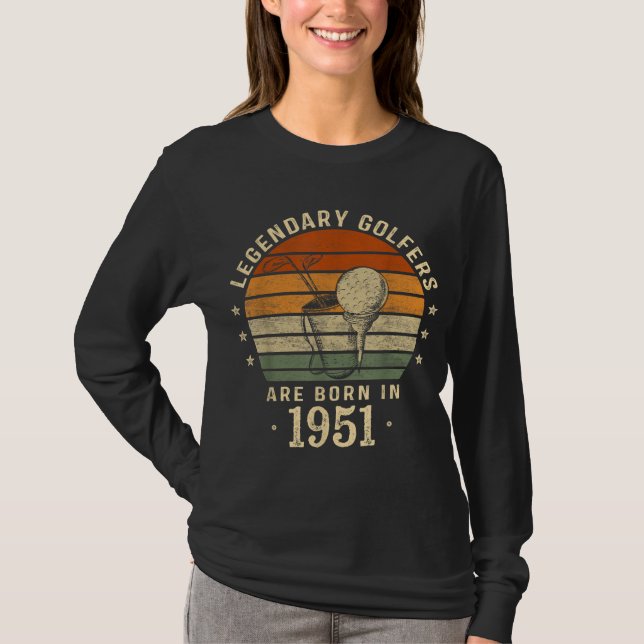 Legendary Golfers föddes 1951 71:a födelsedagen G T Shirt (Framsida)