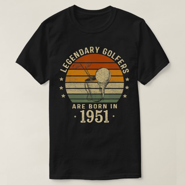Legendary Golfers föddes 1951 71:a födelsedagen G T Shirt (Design framsida)