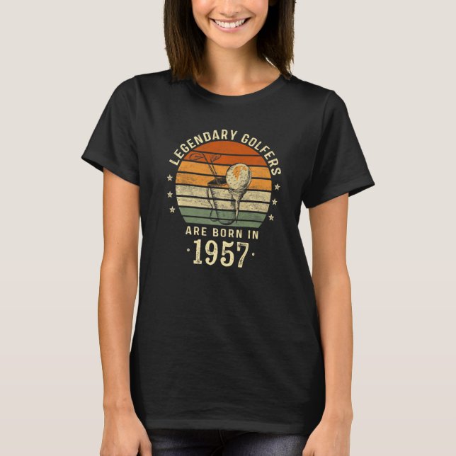 Legendary Golfers föddes 1957 65e Birthday G T Shirt (Framsida)