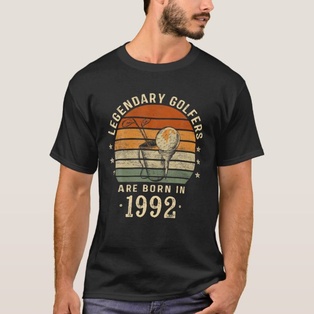 Legendary Golfers föddes 1992 30års födelsedag G T Shirt (Framsida)