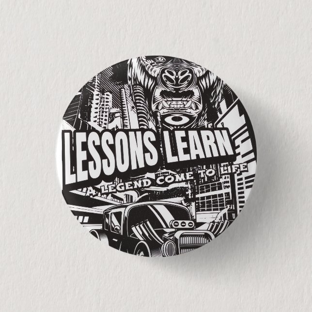 LEGENDARY GORILLA LESSONS LEARN BUTTON  KNAPP (Framsida)