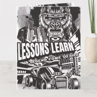 LEGENDARY GORILLA LESSONS LEARN GREETING CARD  KORT