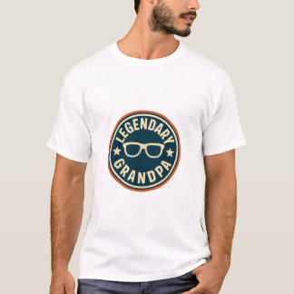 legendary grandpa retro badge t shirt
