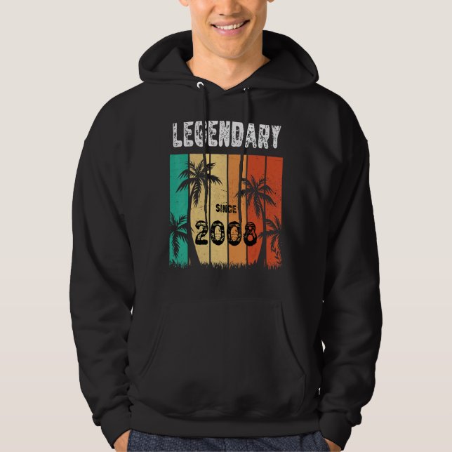 Legendary Hawaii 2008 14:e födelsedag för 14 Hoodie (Framsida)