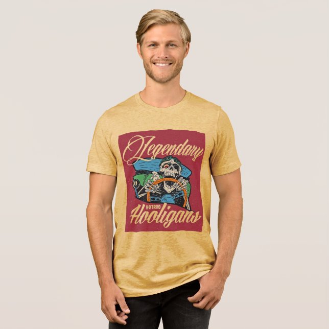 Legendary Hotrod Hooligans - Retro Tri-Blend Shirt T (Framsida Full)