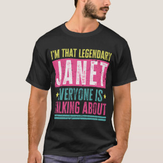 Legendary Janet First Namn Funny Quote for Janet T Shirt