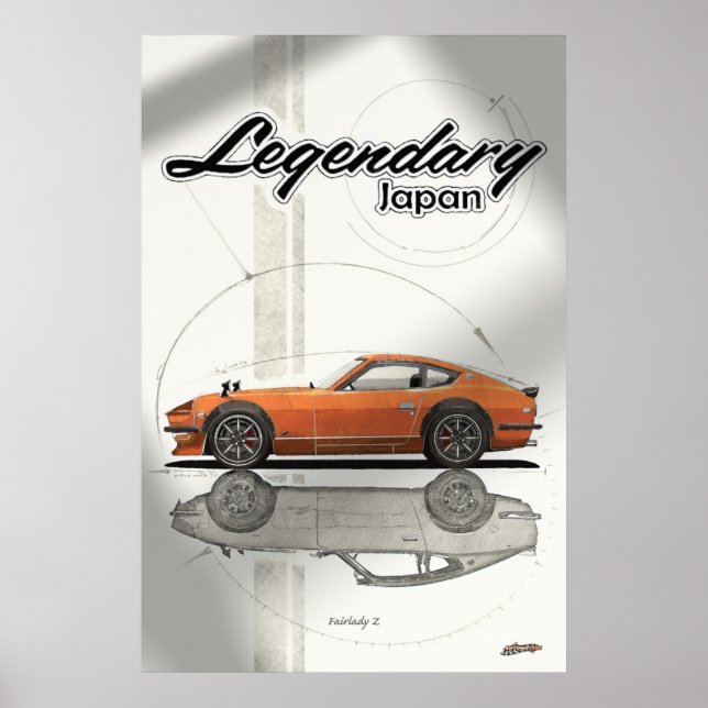 Legendary Japan FairLady Z 240z S30 Poster (Framsidan)