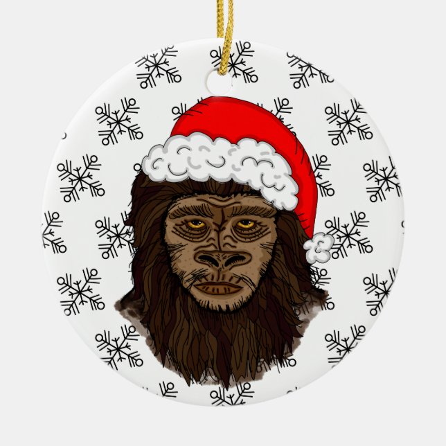 Legendary jul och Squatchy New Year Julgransprydnad Keramik (Framsidan)
