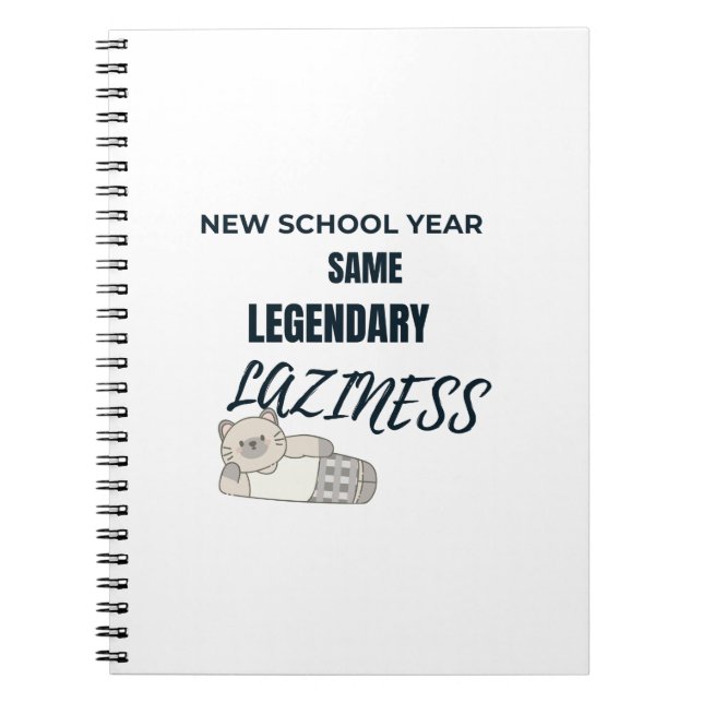 Legendary Laziness Notebook Anteckningsbok (Framsidan)