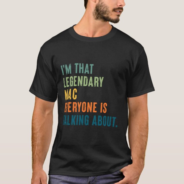 Legendary Mac Personlig Namn T Shirt (Framsida)
