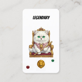 Legendary Punk Cat Collector Card-Royal Feline  Lojalitetskort