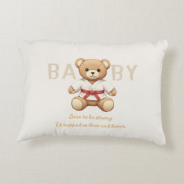 Legendary Red Belt Judo Bear – Baby Shower Prydnadskudde