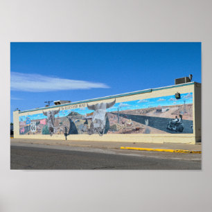 Legendary Road Mural, Route 66, Tucumcari Poster