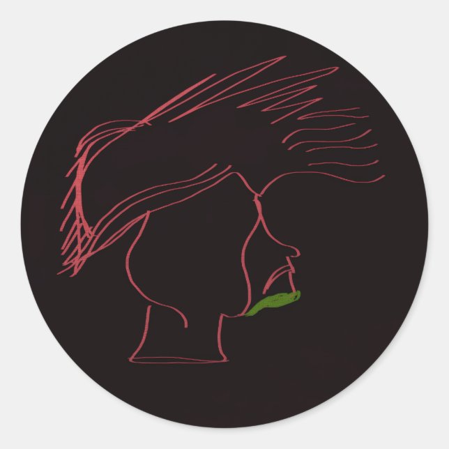 Legendary Rockstar  Runt Klistermärke (Framsida)