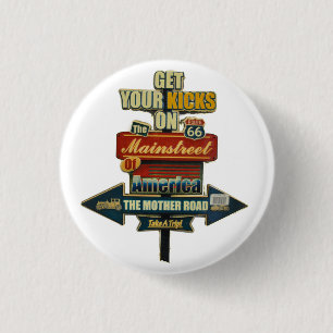 *LEGENDARY ROUTE 66 BUTTON** KNAPP