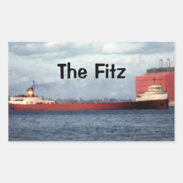 Legendary S.S. Edmund Fitzgerald Rektangulärt Klistermärke