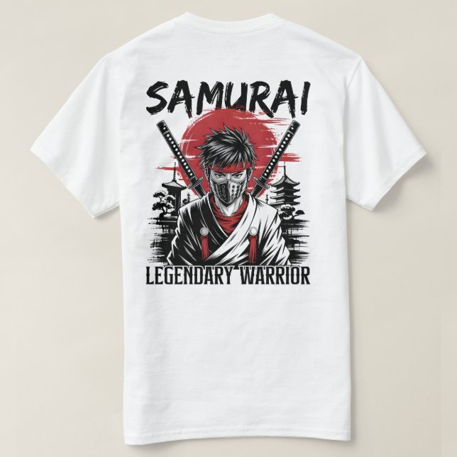 Legendary Samurai Warrior T Shirt (Design baksida)