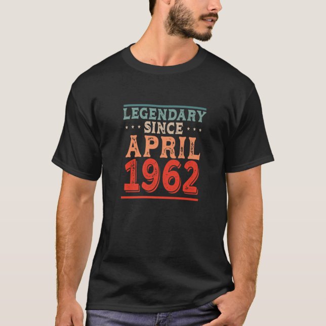 Legendary sedan april 1962 född i 50:s födelsedag t shirt (Framsida)