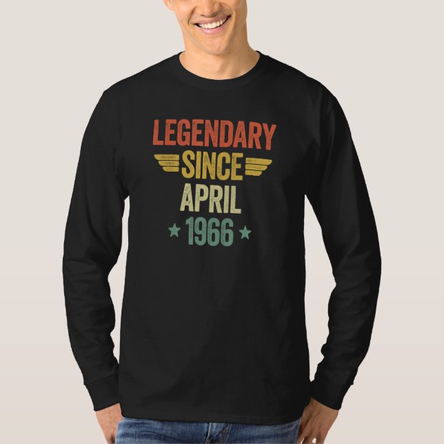 Legendary Since April 1966 T Shirt (Framsida)