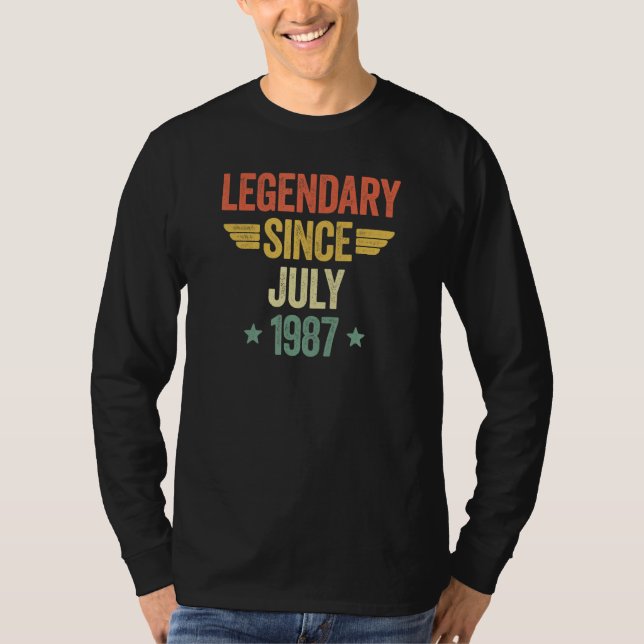 Legendary Since July 1987 T Shirt (Framsida)