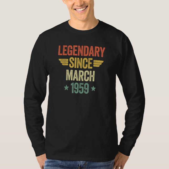 Legendary Since March 1959 T Shirt (Framsida)