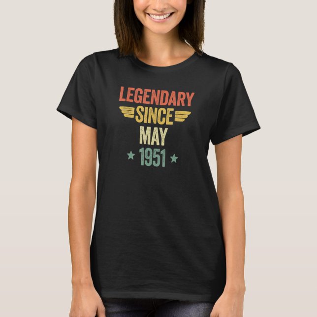 Legendary Since May 1951 T Shirt (Framsida)